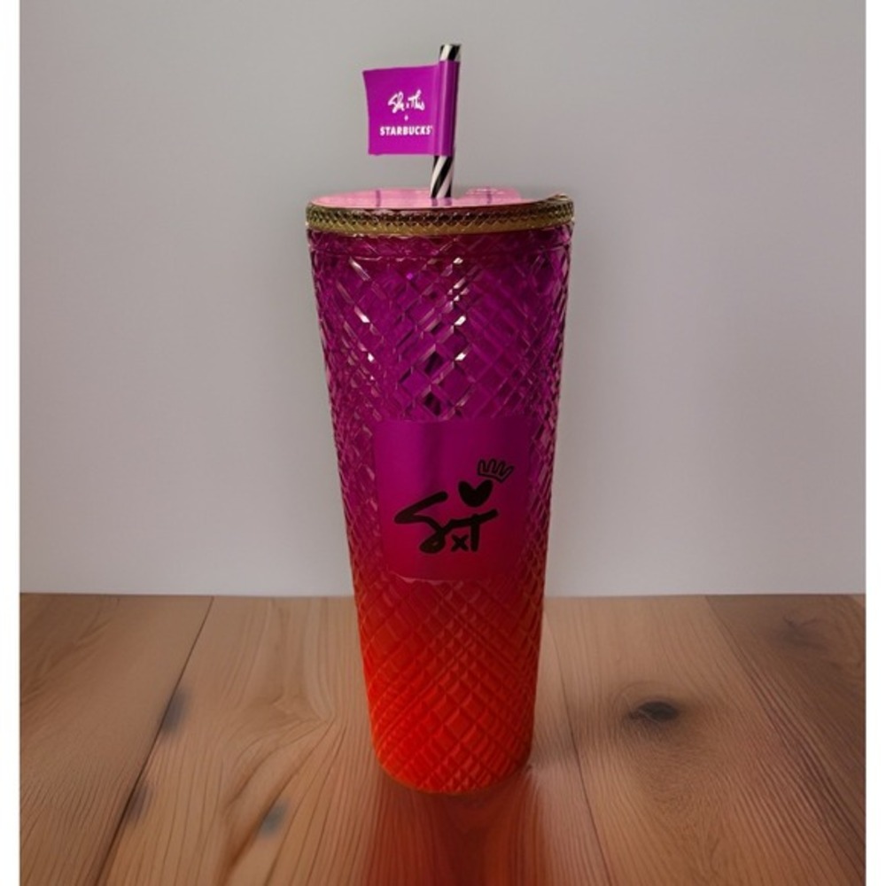 Starbucks SHE x THIS Shae Anthony 2024 Jeweled Ombre Tumbler 24oz. Venti Cup NEW